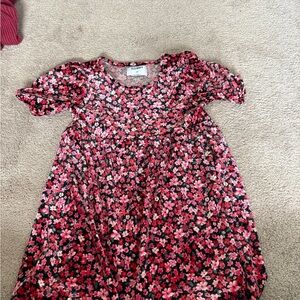 Old Navy Pink and Black Floral Kids Dress